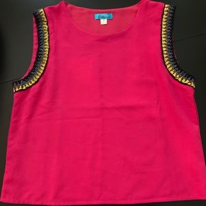 Francesca’s pink tank top blouse size medium.